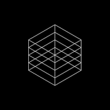 Animación de un cubo de wireframe girando, representando la ejecución de ideas